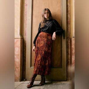 Sezane Dune Skirt Fleurs Ocre - Size 38